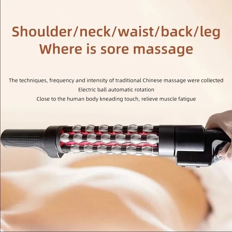 Electric Heating Massage Roller 360 Rotating Red Light Therapy