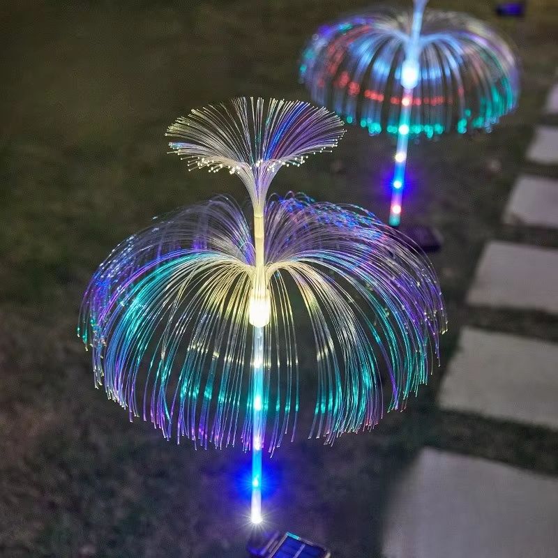 7 Color Changing Solar Jellyfish Garden Lights Waterproof LED Outdoor Pathway Decor
