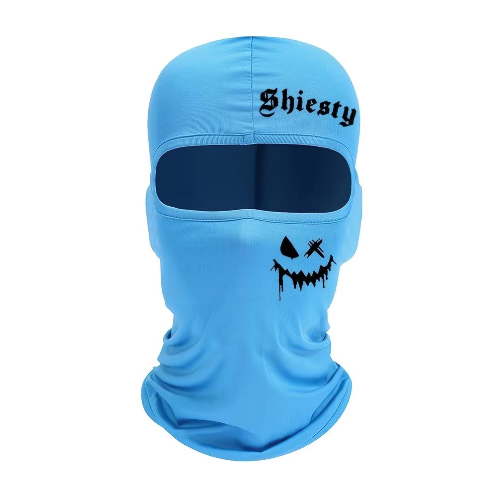 Smiling Face Print Unisex Balaclava Neck Cover Mask