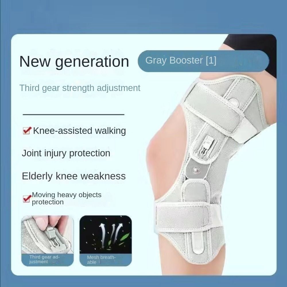 Adjustable Knee Protection Booster, Breathable Knee Assistive Device, Non-Slip Spring Stabilizer