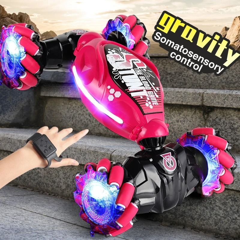 4WD Stunt RC Car Gesture Induction Twist Climbing LED Lights