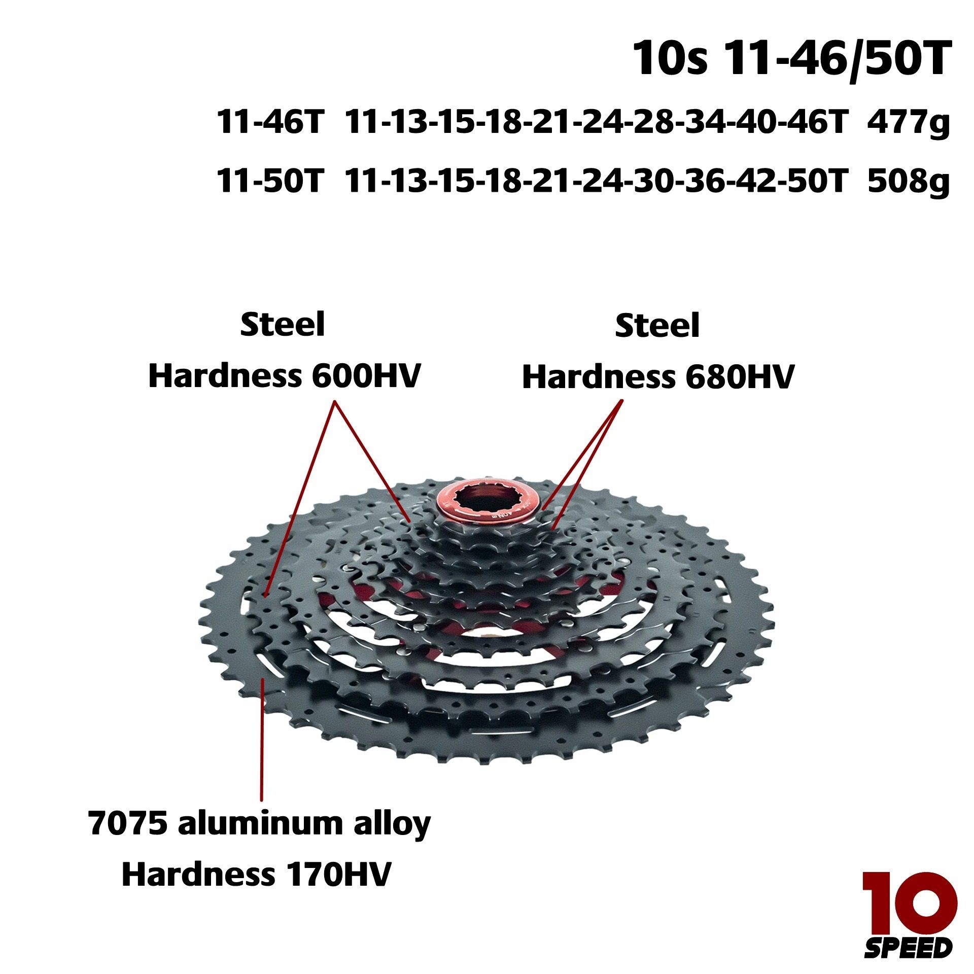 Lightweight Mountain Bike Cassette for 10 to 12 Speed Systems