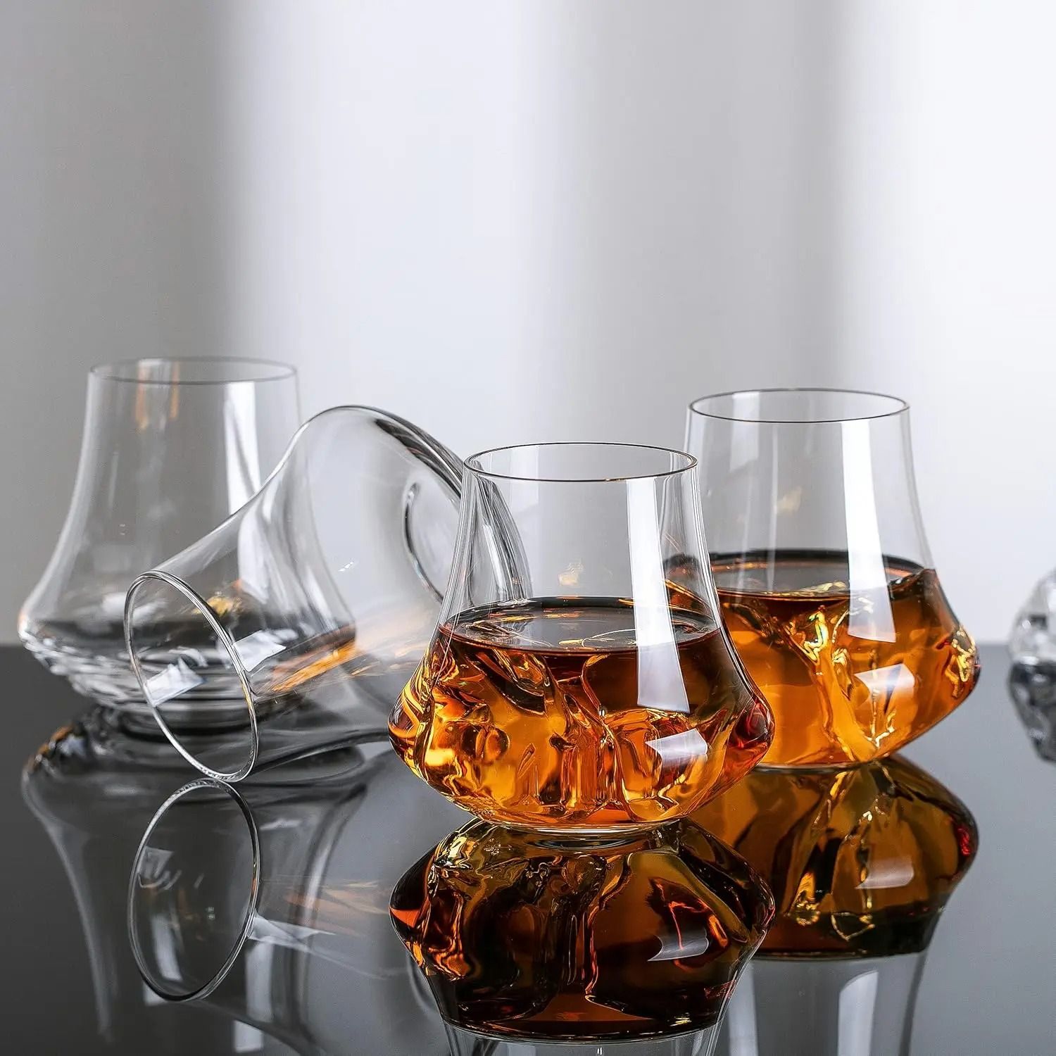 2-Piece Crafted Crystal Stemless Glass Set