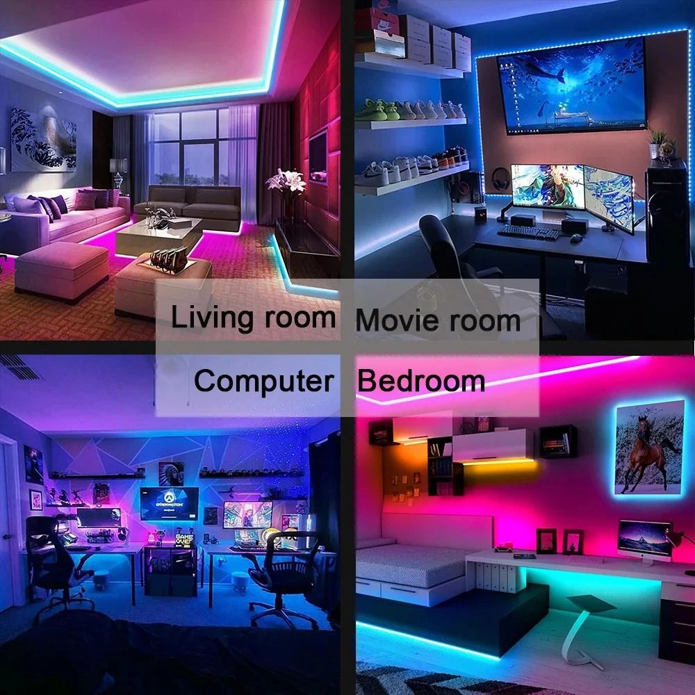 Tape Bluetooth USB LED Strip Light RGB Flexible Self Adhesive Lighting