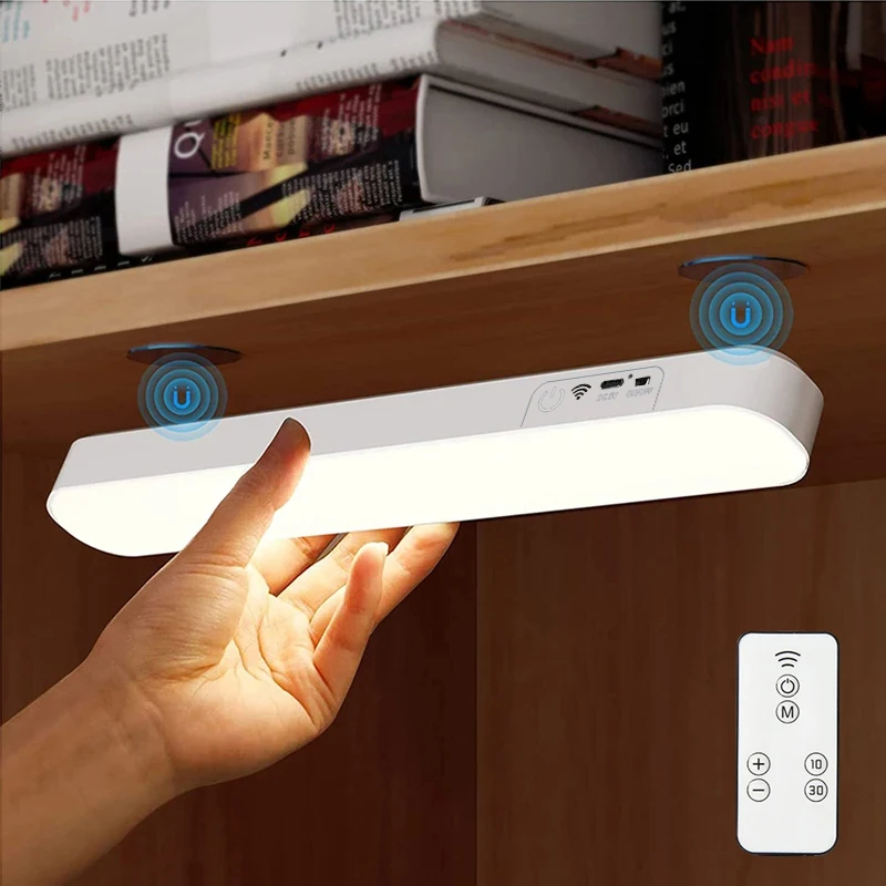 USB Rechargeable Desk Lamp, Magnetic LED Night Light with Dimming, Office Reading Lamp for Study, Computer Stand Light