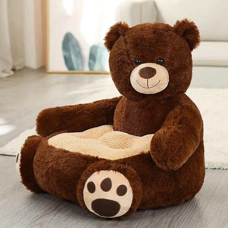 Cartoon Plush Animal Sofa Chair for Kids, Soft Baby Floor Seat (Teddy Bear, Panda, Unicorn, Duck)