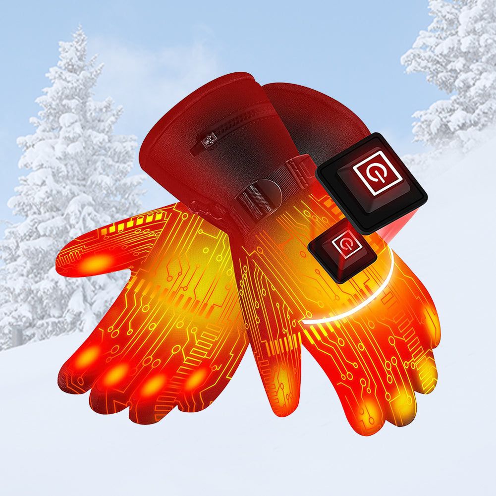 Rechargeable Heated Motorcycle Gloves - Waterproof, Touch Screen, Winter Thermal Ski Gloves