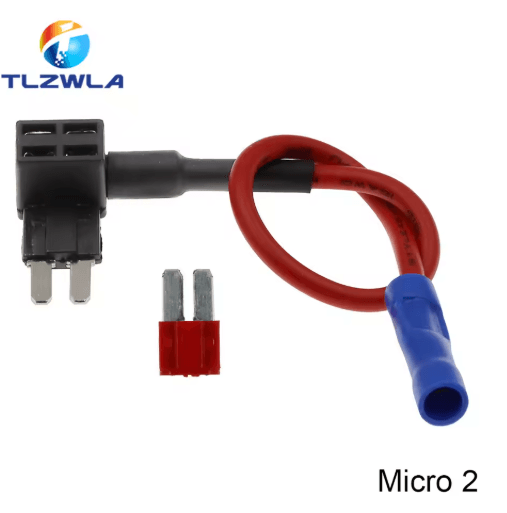 12V Add-A-Circuit Fuse Tap Adapter – Car Fuse Holder with 10A Blade Fuse (Mini / Micro / Standard)