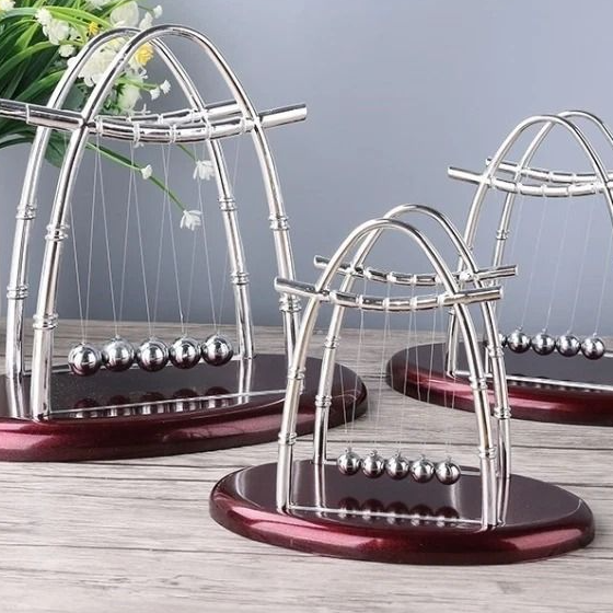 Newton Cradle Desk Toy Balance Ball Pendulum for Office Desk Decor