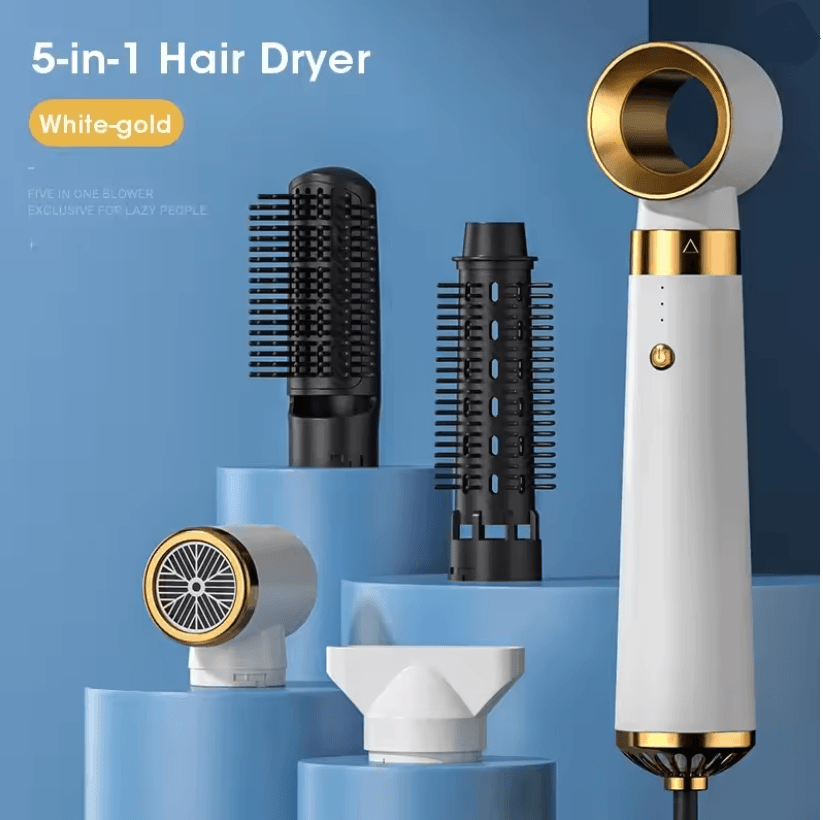 StylePro 5 in 1 Hair Dryer Brush Hot Air Comb and Curling Tool