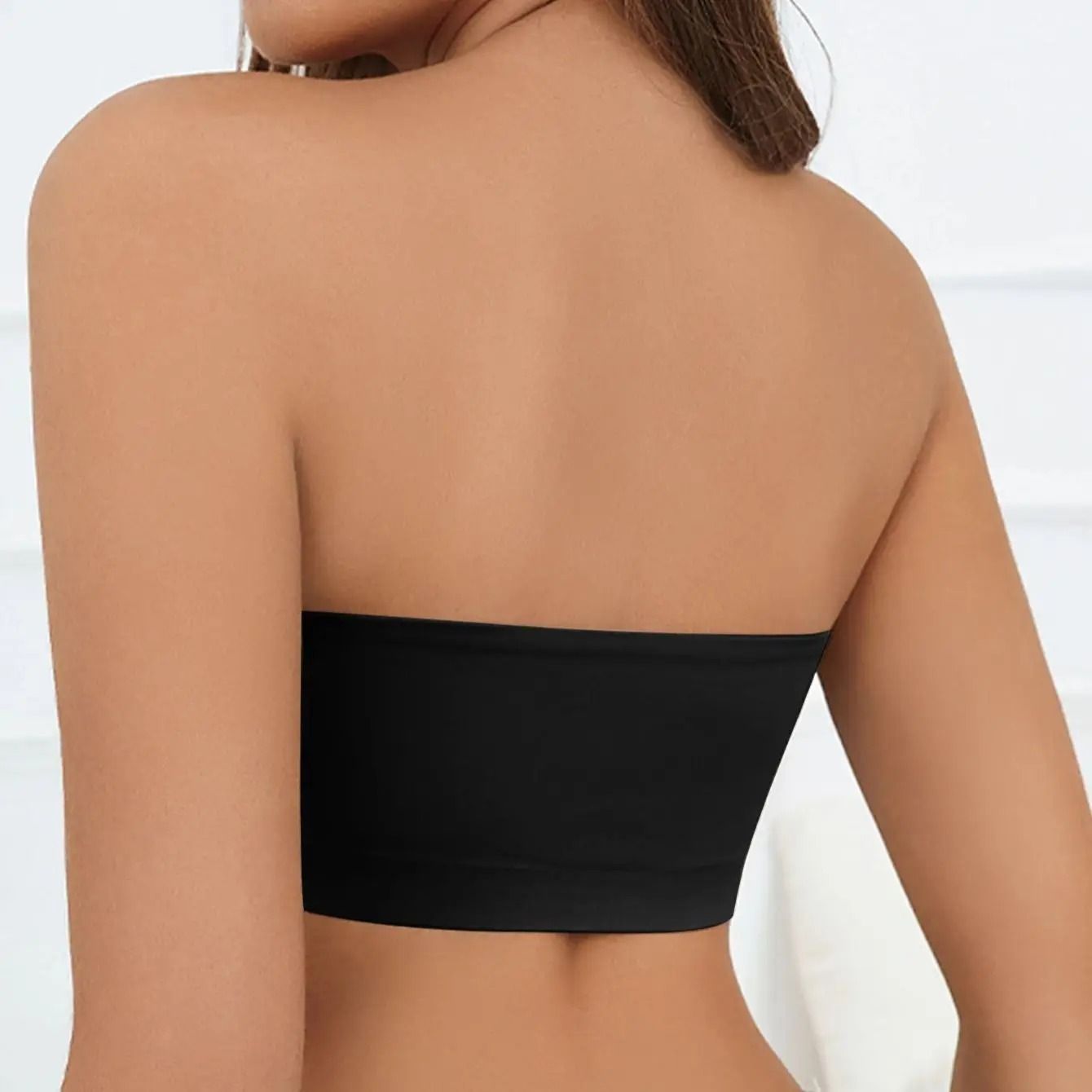 Varsbaby Women Tube Strapless Bra Chest Wrap Bandeau Unlined Seamless Underwear