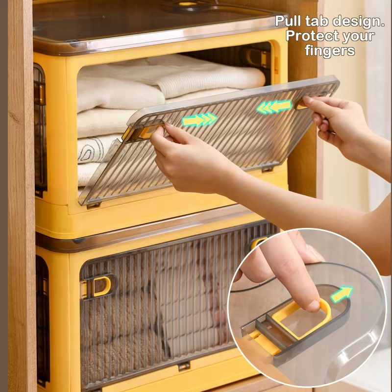 BGRORIO Foldable Rolling Closet Storage Box With Wheels