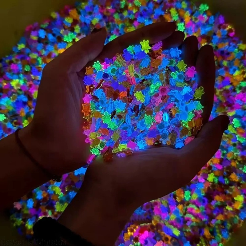 Glow in the Dark Resin Turtle Figurines for micro landscape decor and aquarium ornaments