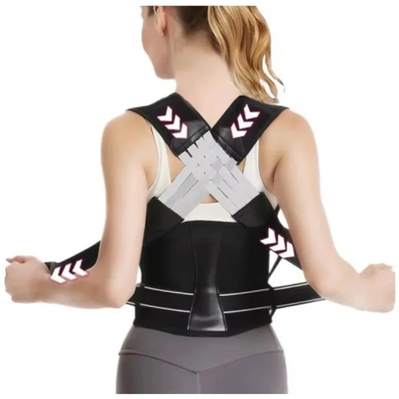 Premium Adjustable Posture Corrector and Back Support Brace for Men Women with Shoulder Alignment