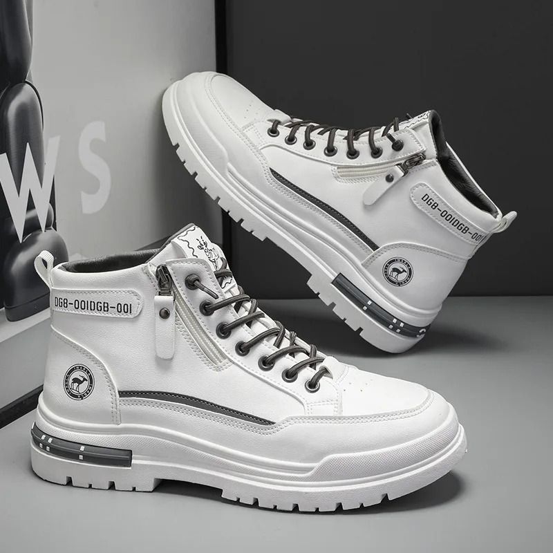 Breathable Casual Men Ankle Boots Retro High Quality Platform Shoes