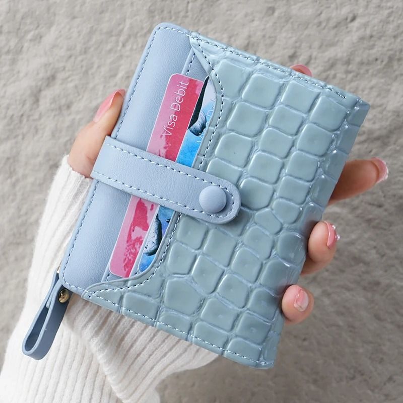 Mini Crocodile Print Clutch Wallet