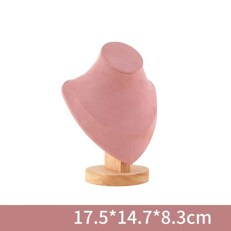 Wooden Mannequin Bust Necklace Display Stand Jewelry Holder