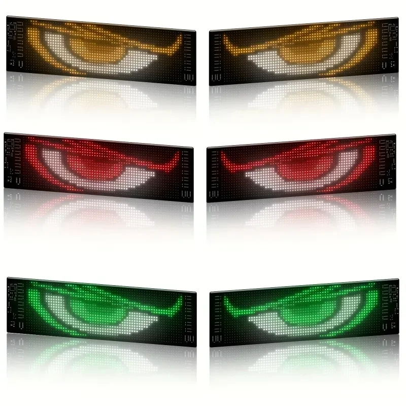 LED Matrix Pixel Panel Display Screen, Flexible RGB Car Pattern, Graffiti Scrolling Text, Animation Shop Reminder Light