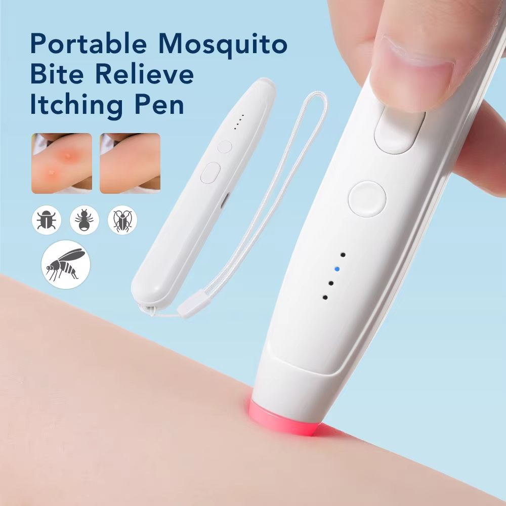 Portable Mosquito Bite Relief Pen Chemical Free Rechargeable Anti-Itch Device for Adult and Child