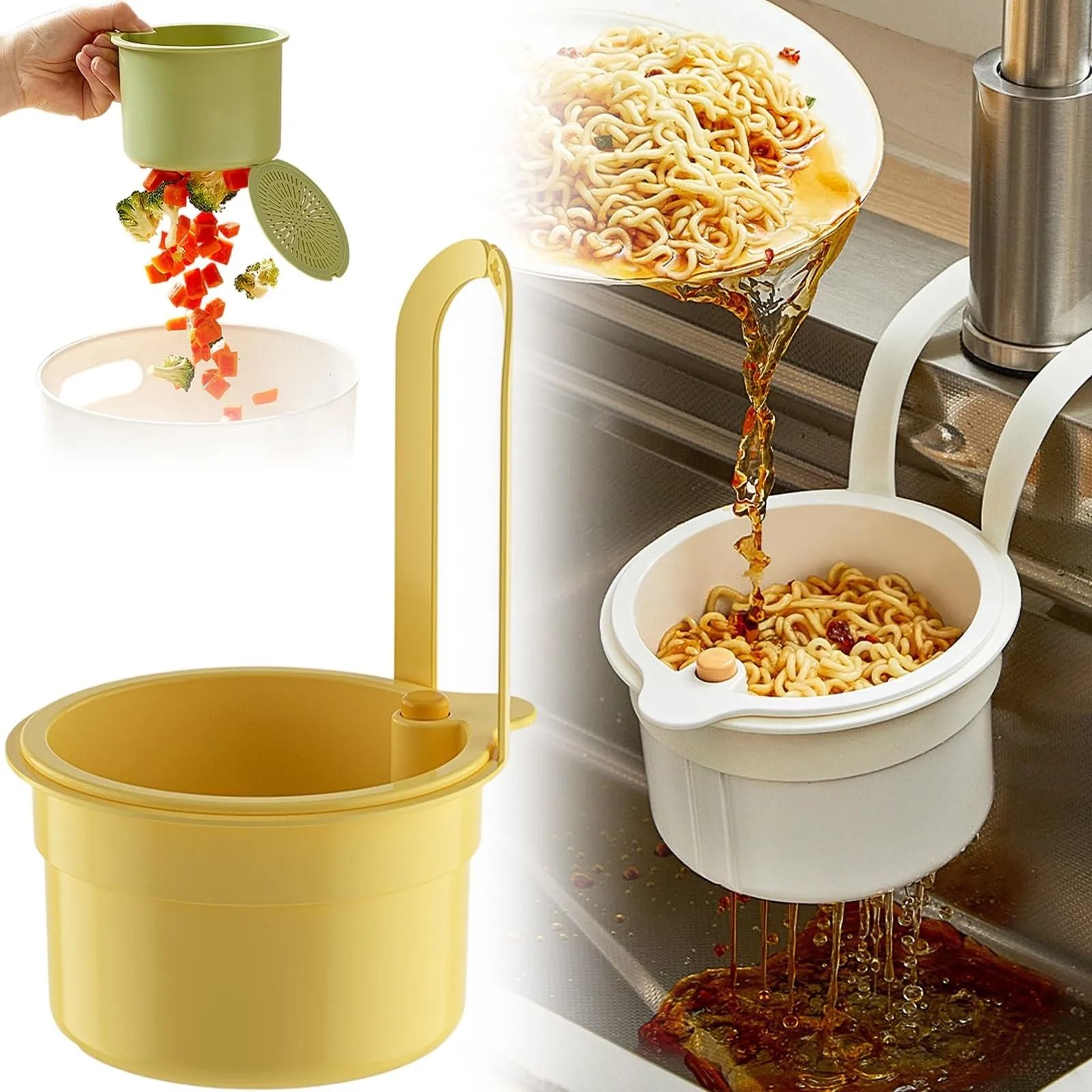 Self Cleaning Sink Strainer Basket With Automatic Dumping