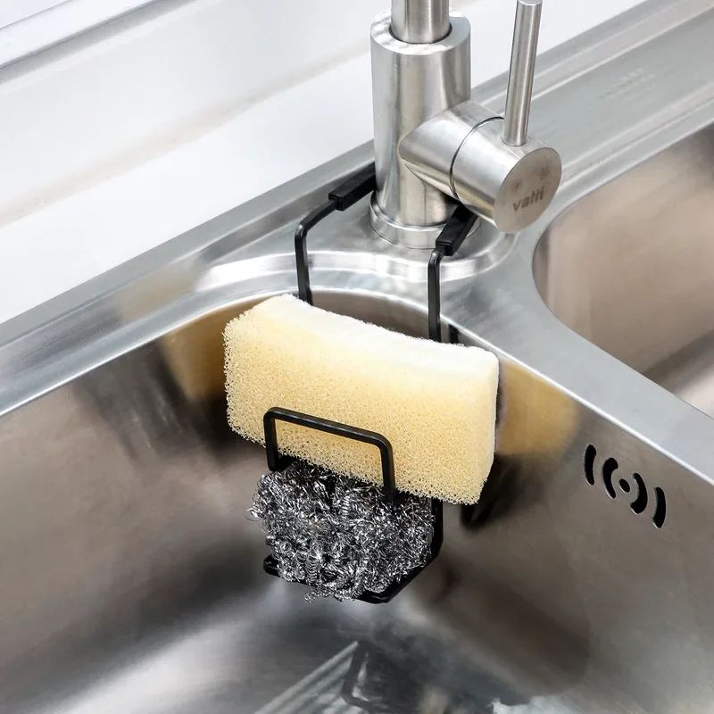 Wall Mounted Sink Organizer Rack for Sponge and Soap Storage