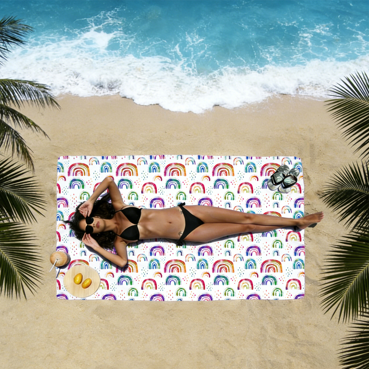 Sand Free Microfiber Beach Towel Quick Dry Lightweight Travel Towel
