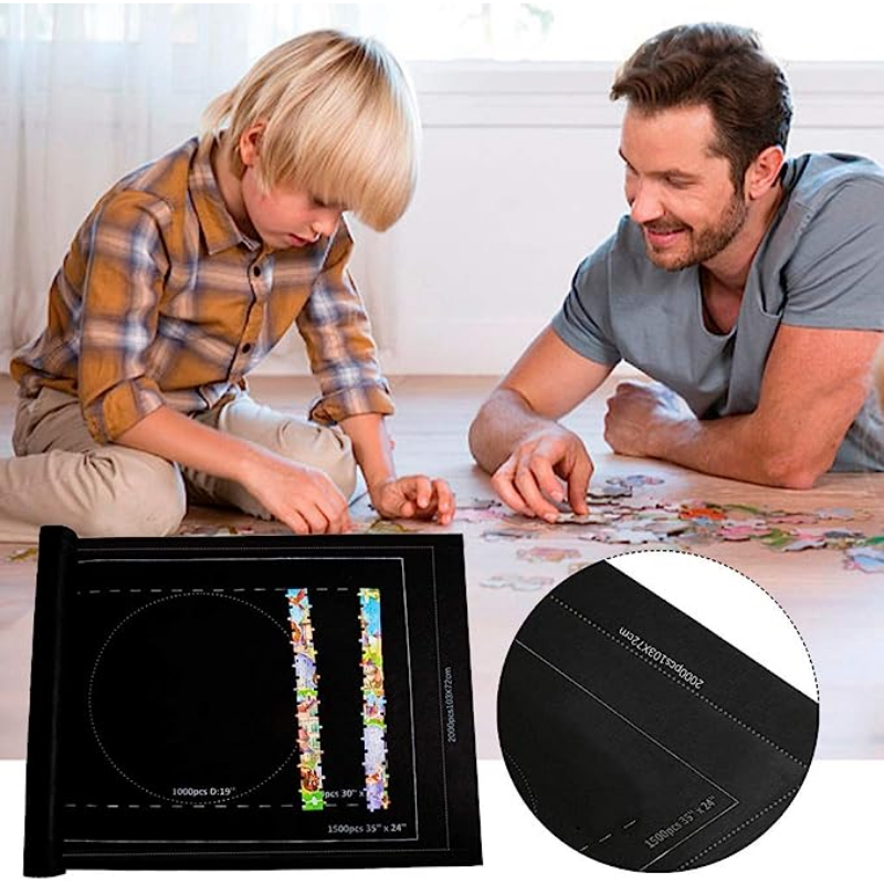 Jigsaw Puzzle Mat Roll Up for Pieces, Large Puzzles Storage Board for Adults Kids, Puzzle Saver Organizer