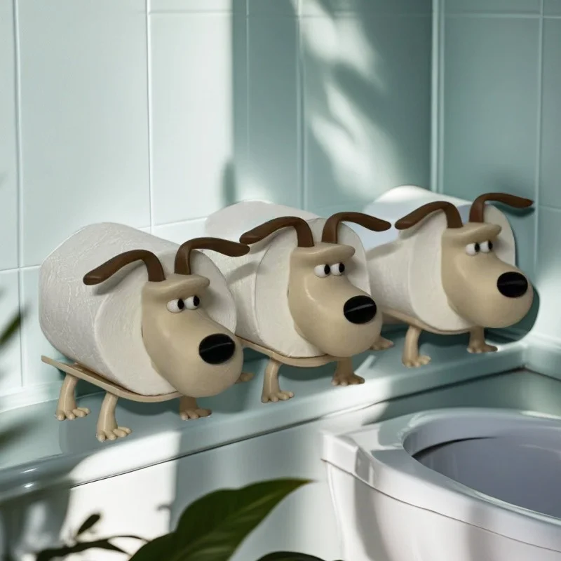 Bathroom Accessory Storage, Puppy Toilet Holder, Unique Home Decor for Living Rooms and Toilets