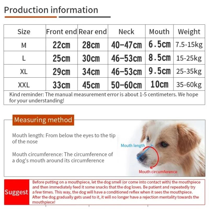 Heavy Duty Professional Dog Safety Muzzle