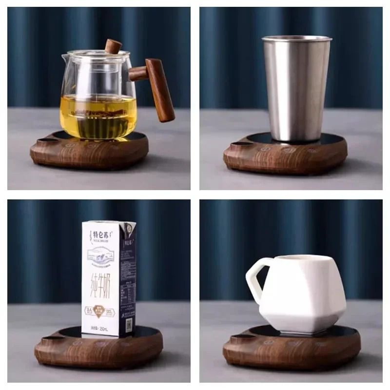 Electric Beverage Heating Plate Smart Mug Warmer with Timer and Auto Shut-Off