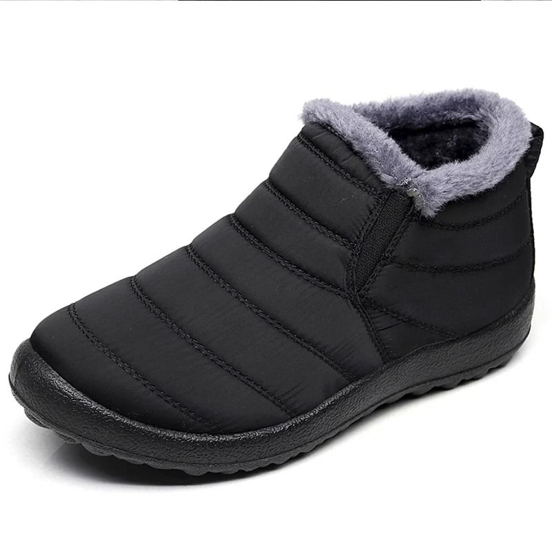 Womens Waterproof Winter Snow Boots – Plush Fur-Lined Ankle Boots