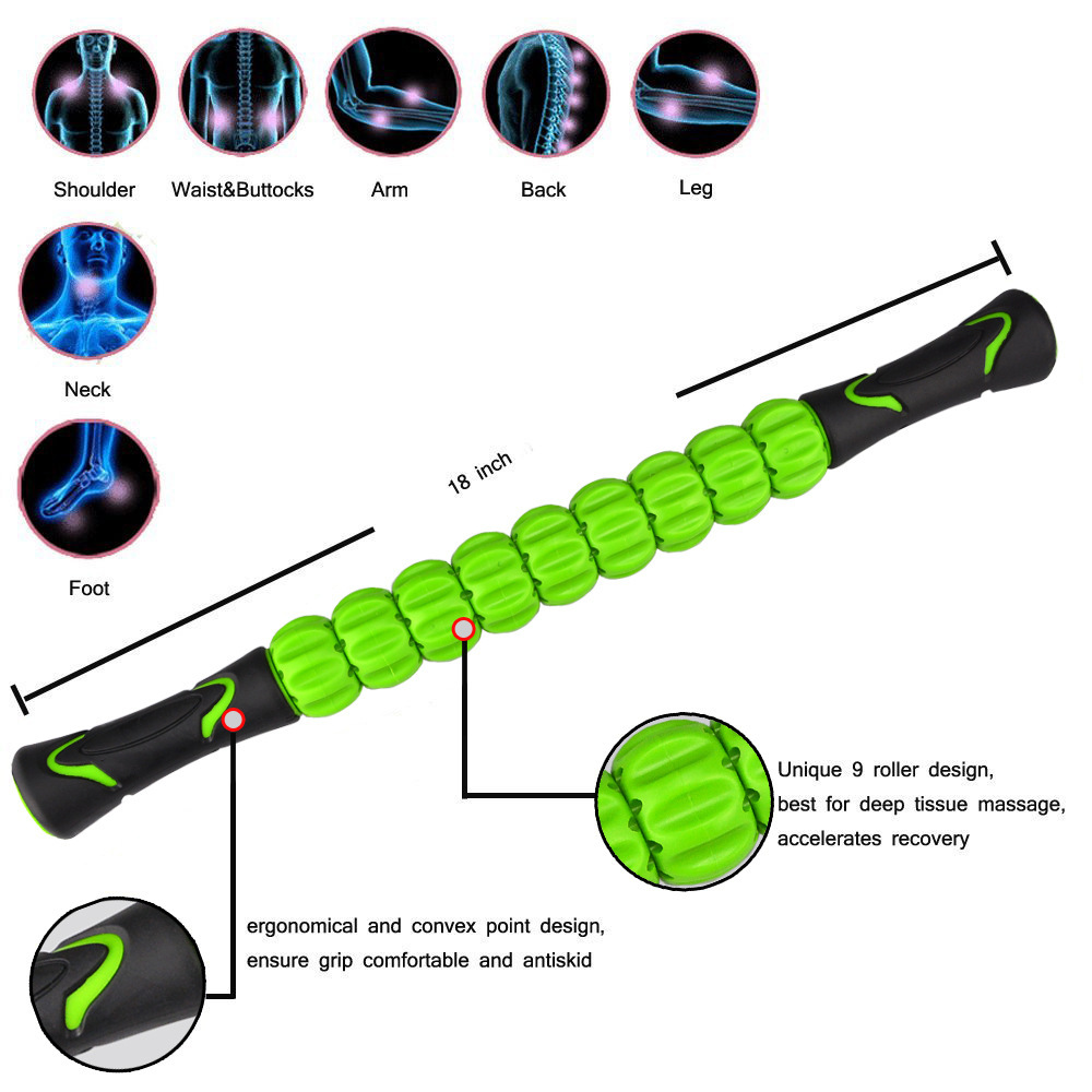 Fitness Massage Stick, Muscle Relaxation, Lymphatic Massage Roller, Sports Strain, Fascia Massage