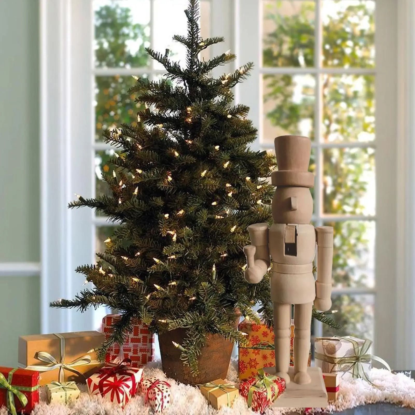 Wooden Paintable Nutcracker Craft Set