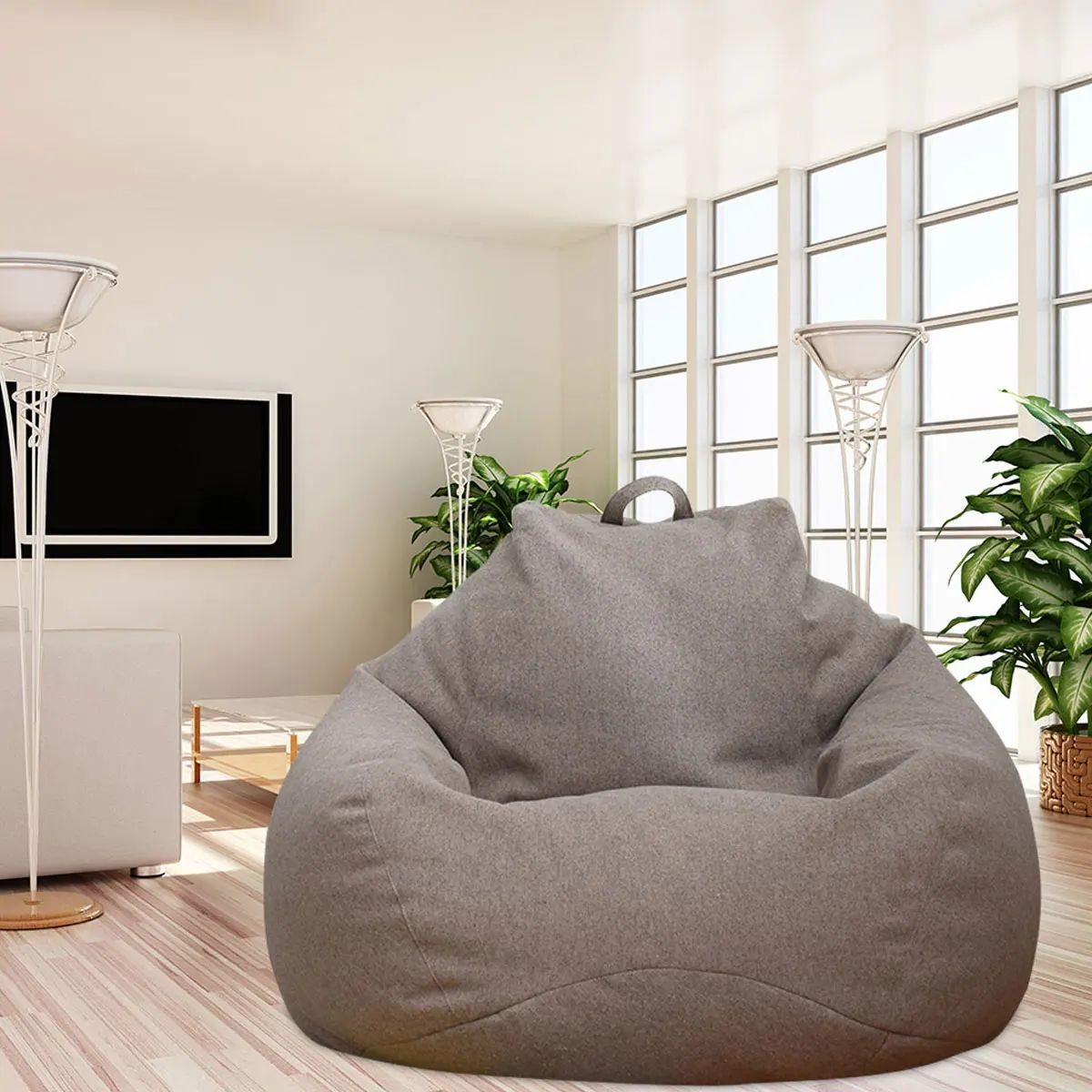 Lazy Sofa Cover Bean Bag Chair Cover Comfortable Floor Lounger Cover