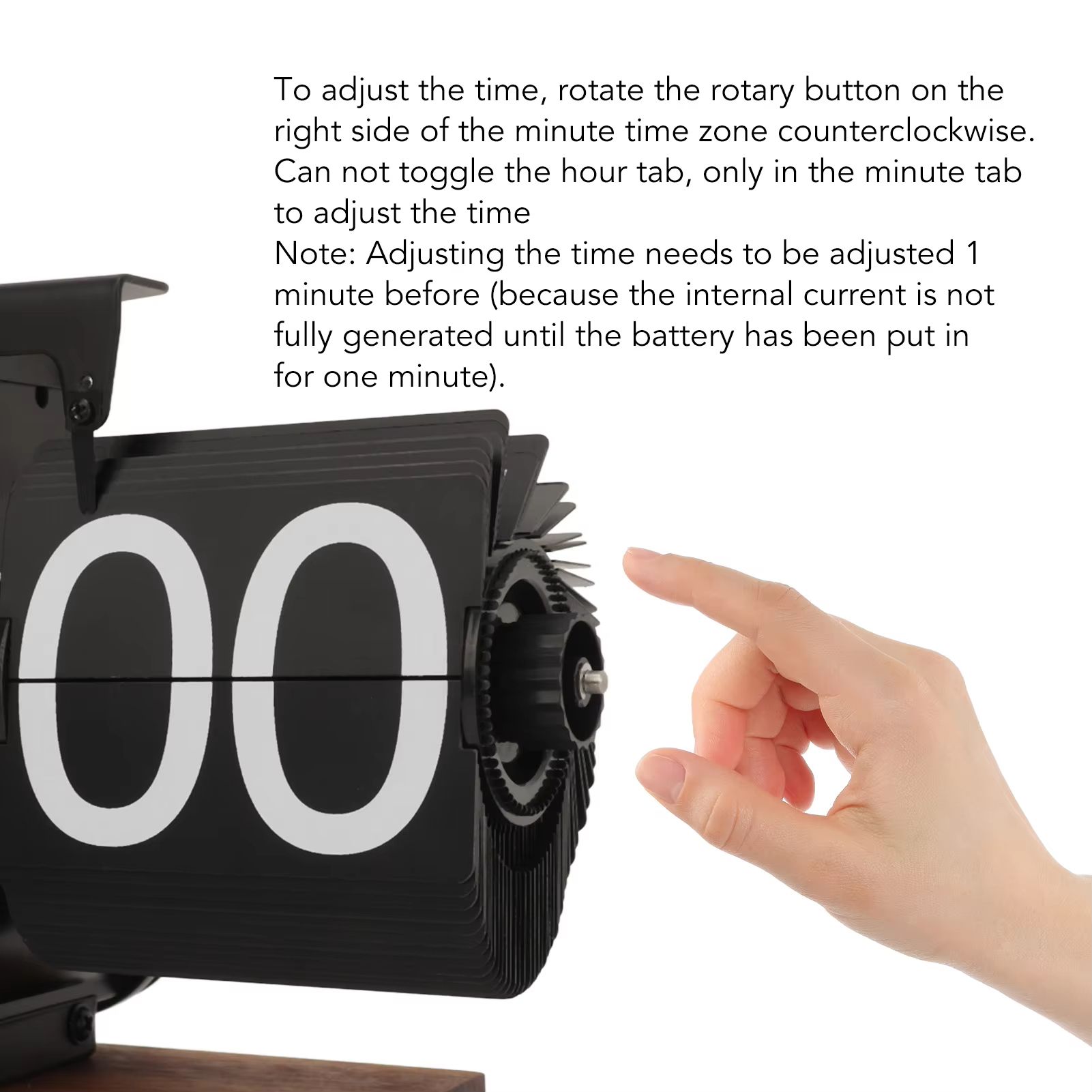 Digital Flip-Down Clock Retro Mechanical Table Clock - Battery Operated Automatic Flip Clock