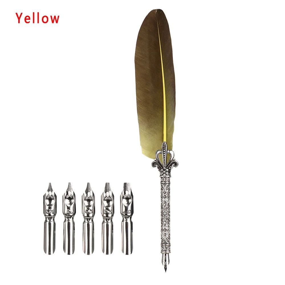 Antique Luxury Quill Set | High-Fidelity European Feather Pen Gallery & Professional Calligraphy Toolkit