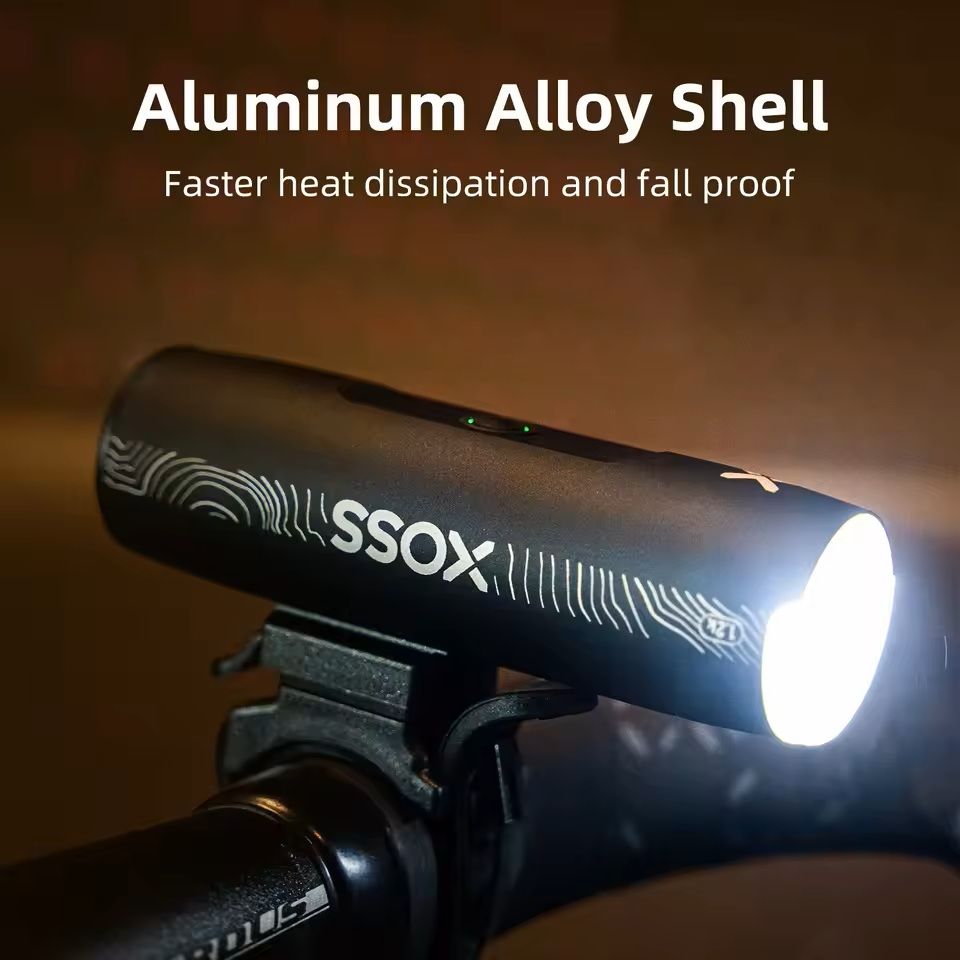 Rechargeable Bike Headlight Waterproof Aluminum Front Lamp