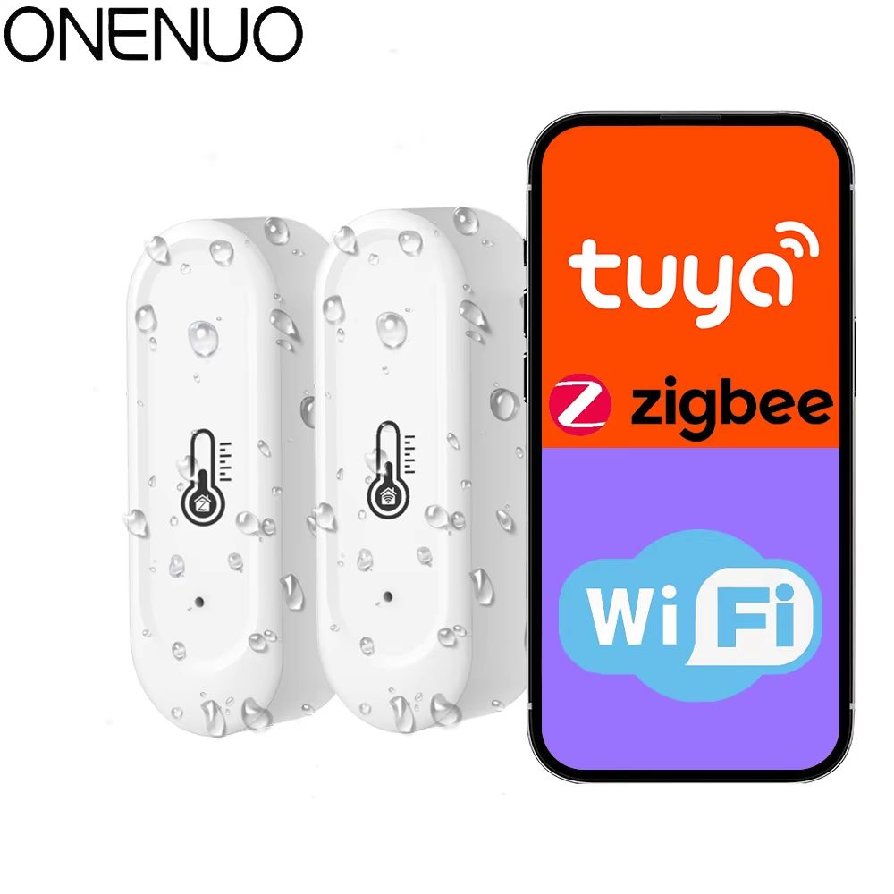 Smart Outdoor Temperature and Humidity Sensor with WiFi Zigbee and App Control