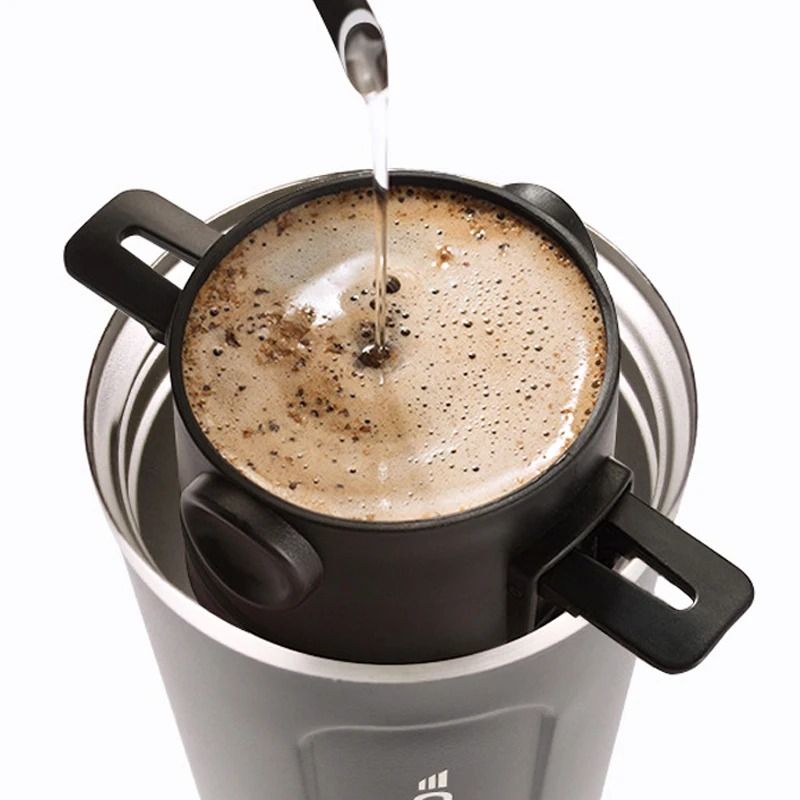 Portable Stainless Steel Reusable Coffee Funnel Tea Infuser Drip Filter