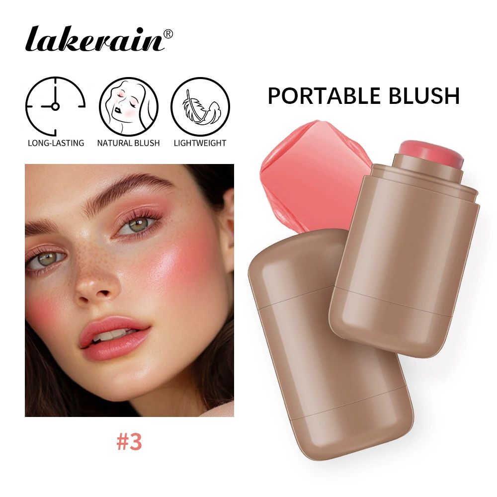 GlowTint 3 in 1 Blush Stick – Moisturizing Lip and Cheek Tint with Glossy Finish