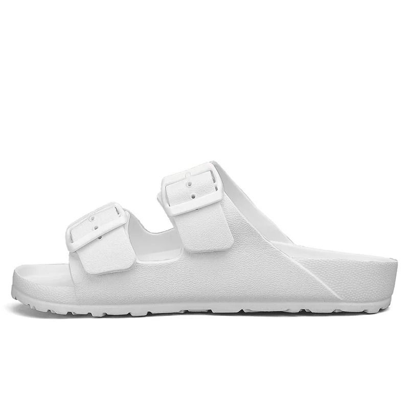 Mens Adjustable Soft Slides Lightweight Anti Slip Summer Slippers