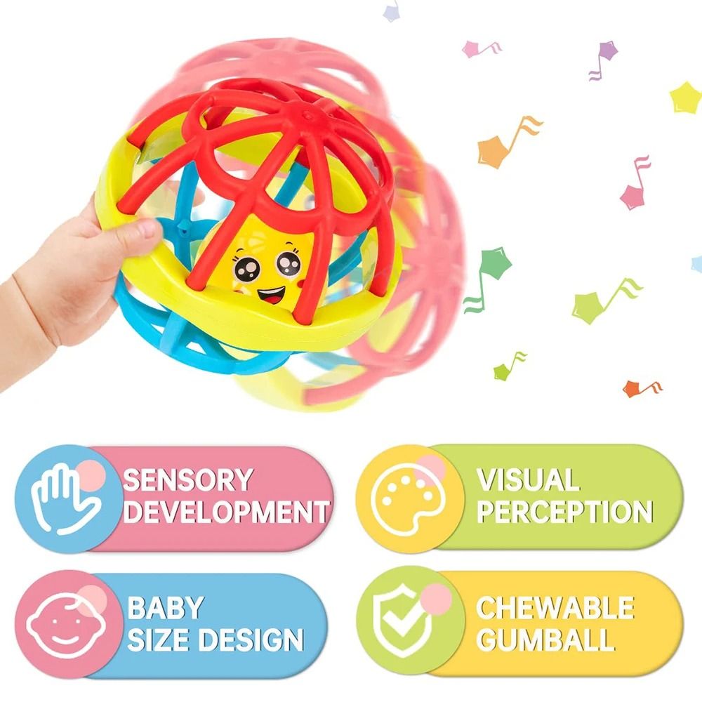 Soft Baby Grasping Ball with Internal Bell