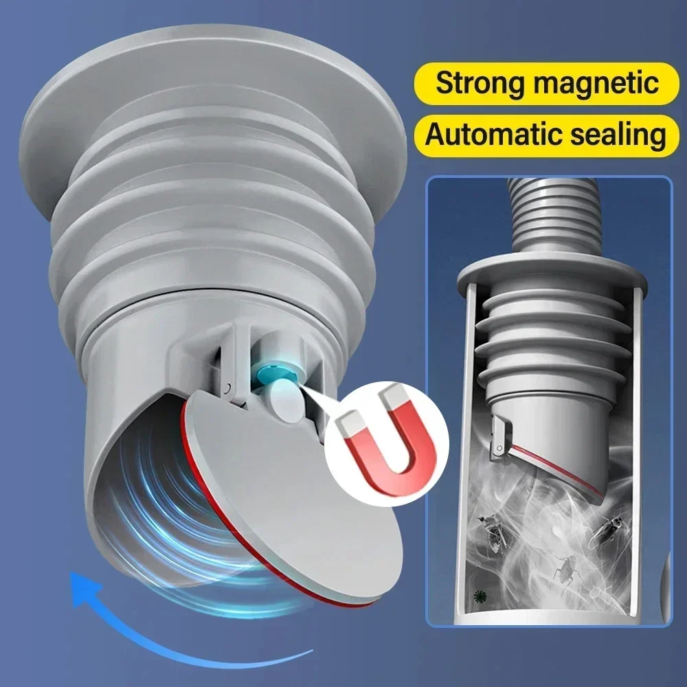 Water Plug Silicone Drains Sewer Pipe Sealing Ring Anti Odor Floor Drain Stopper Shower Drainer Bathroom Seal