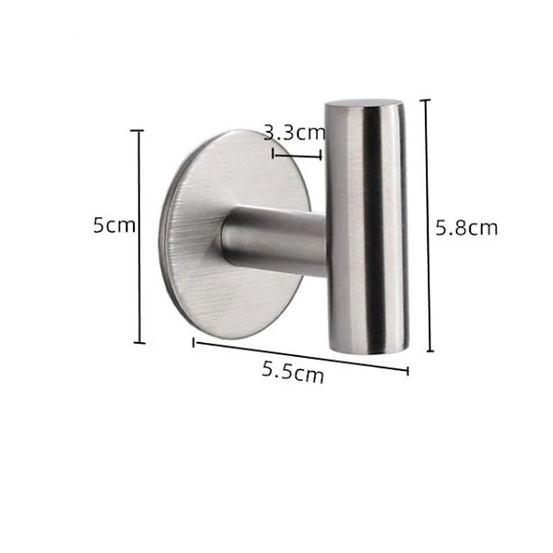 Aluminum Alloy Robe Hook Self Adhesive Rustproof Wall Coat Rack