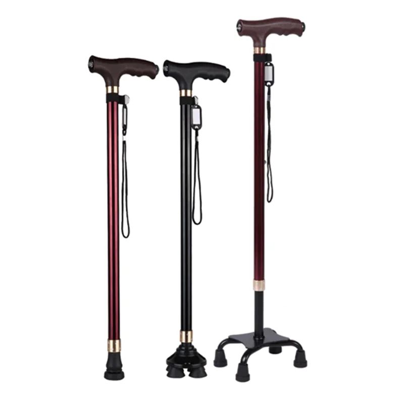 Retractable Non-Slip Aluminum Walking Cane with LED Light