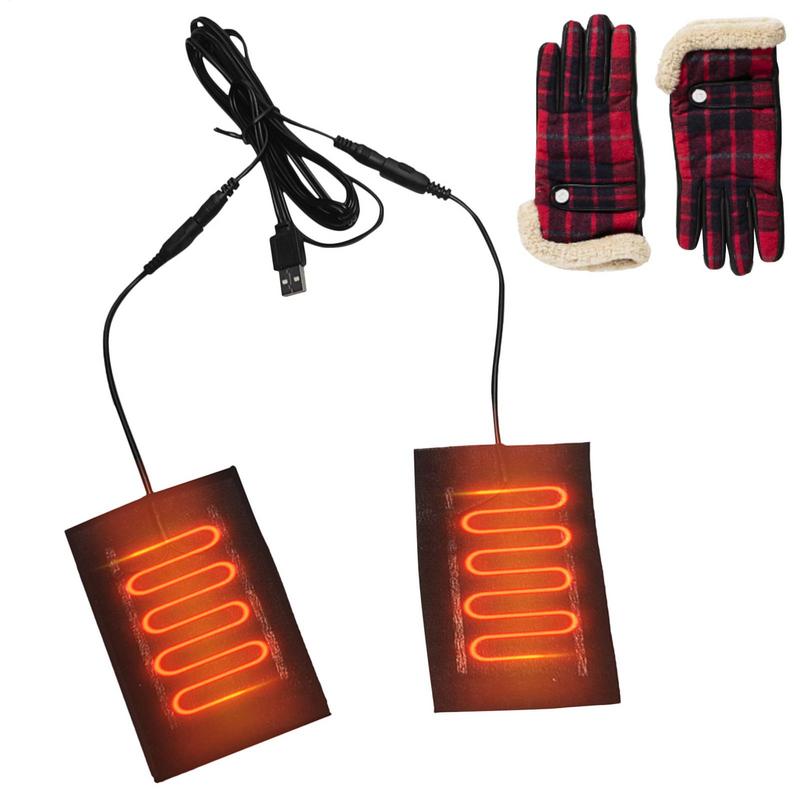 USB Gloves Heated Pad USB Electric Heaties Heated Pad Warming heating pad Carbon fiber heating cloth for Winter
