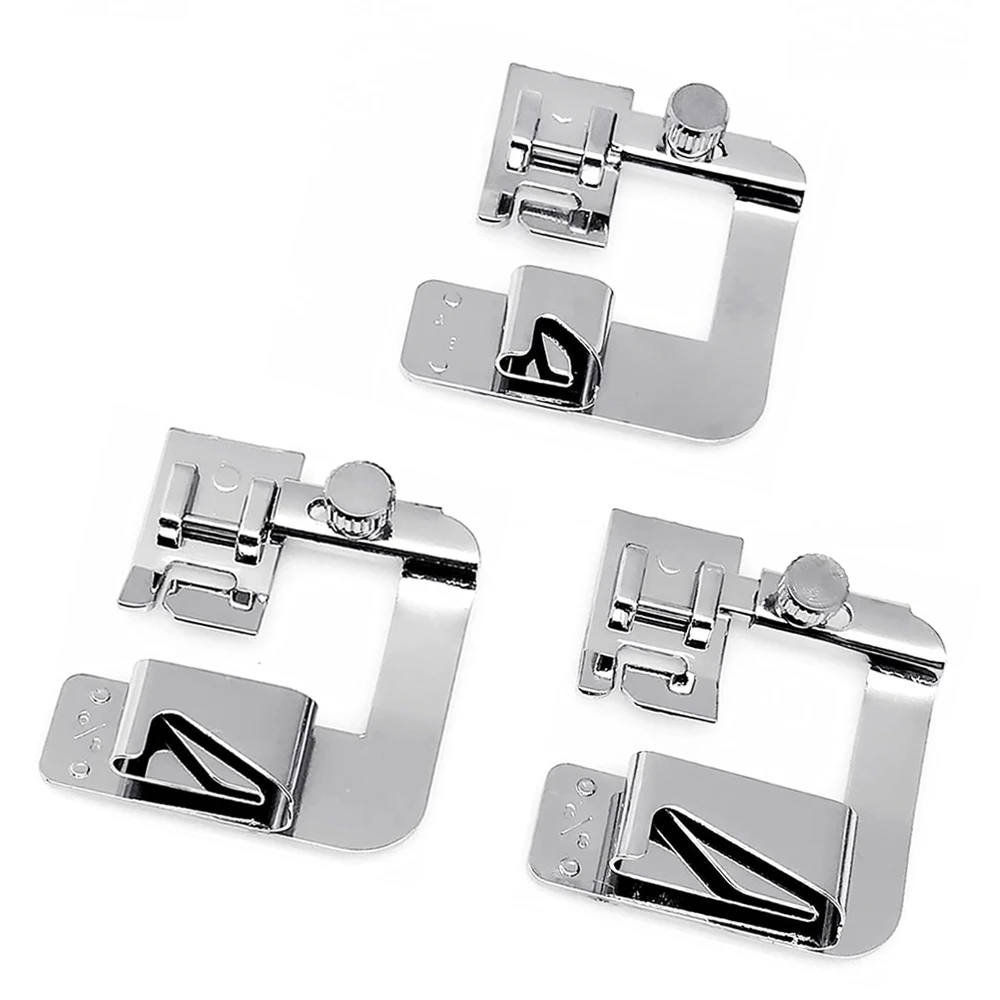 Domestic Sewing Machine Presser Foot Rolled Hem Feet for Brother, Singer, Janome, Babylock, Juki, and More Sewing Machin