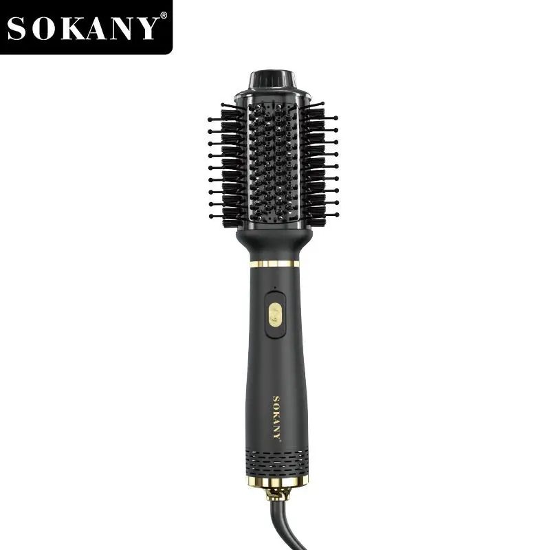 SOKANY 3-in-1 Ionic Hot Air Comb – Negative Ion Hair Dryer Brush & Volumizing Styler