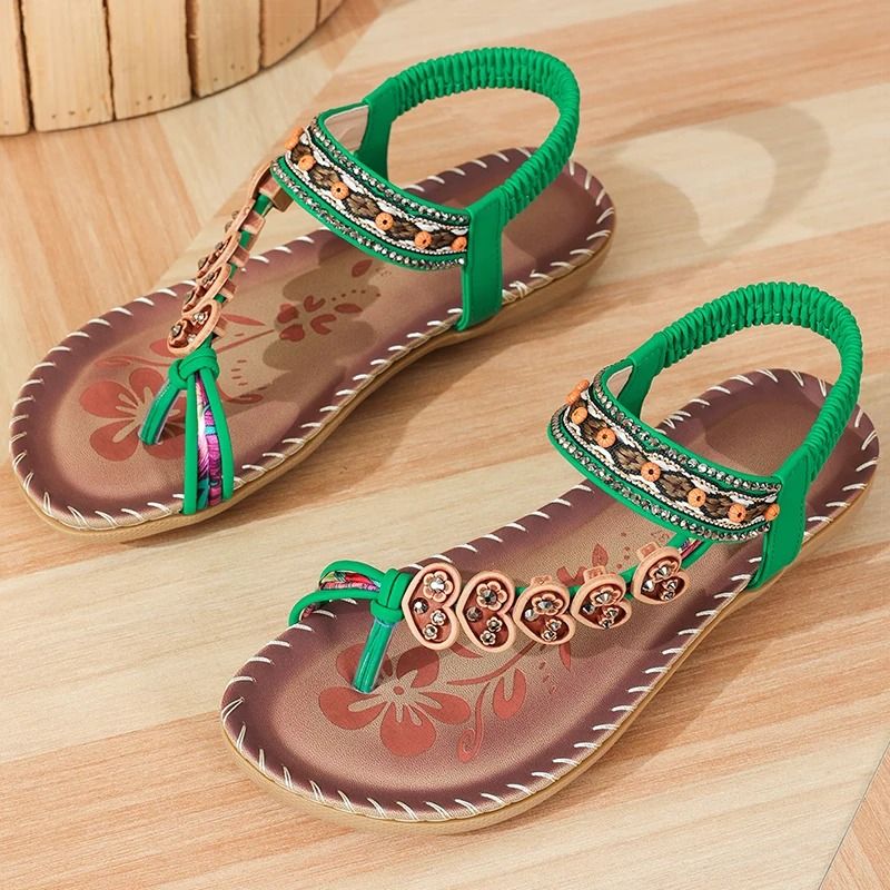 Women Soft Bottom Low Heel Flat Sandals Casual Summer Beach Footwear