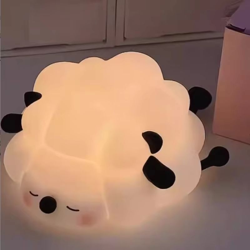 Cute Silicone Sheep Night Light – Rechargeable Kids Night Lamp with Timer & Dimming